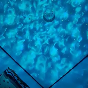 PPlus Lampu Starry Proyektor Langit Malam Berbintang Galaxy Nebula Lamp starry/lampu kamar aesthetic/lampu led kamar/lampu led yang viral/lampu tidur/speaker bluetooth/proyektor kamar jendela bluetooth  usb  room  projector  Green Cable Sensor