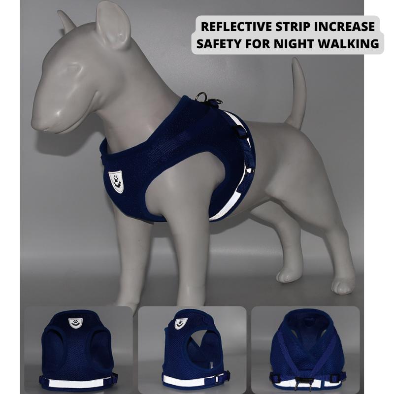 Product Introduction of Pet Adjustable Reflective Leash Vest Harness Walking Small and Medium Dogs and Cats 22