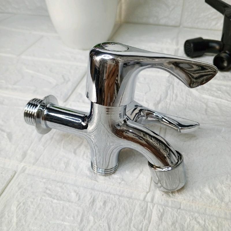 KRAN CABANG STAINLESS ANTI KARAT MODEL PUTAR DRAT 1/2 INCI BISA UNTUK SELANG SHOWER 4