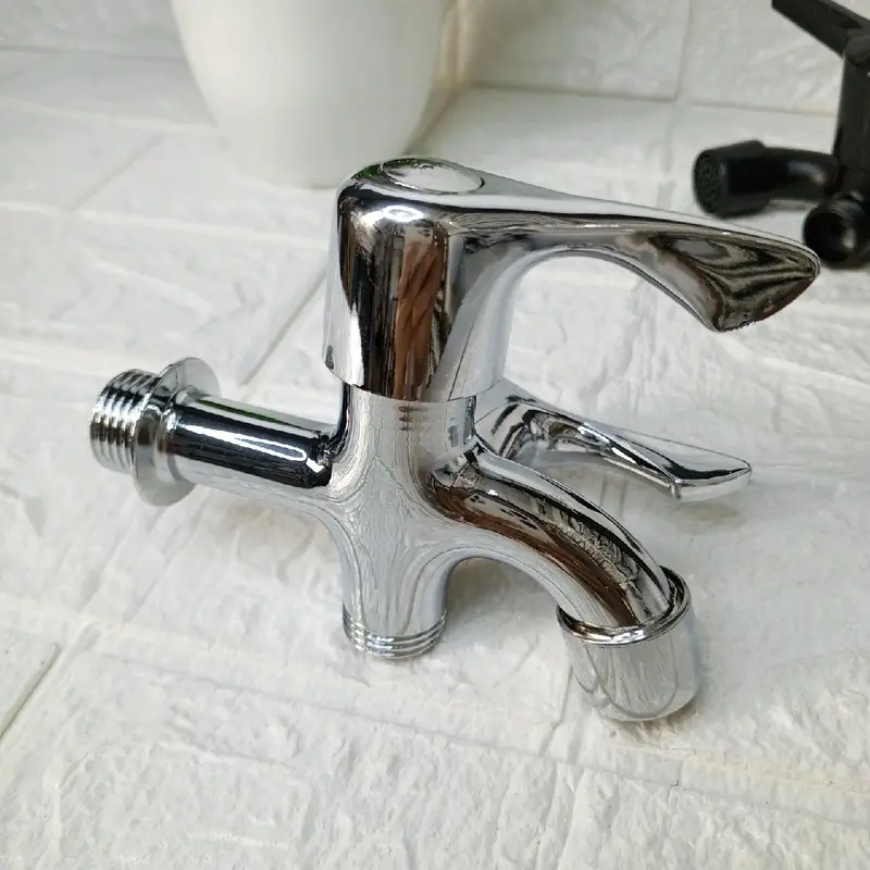 KRAN CABANG STAINLESS ANTI KARAT MODEL PUTAR DRAT 1/2 INCI BISA UNTUK SELANG SHOWER 4