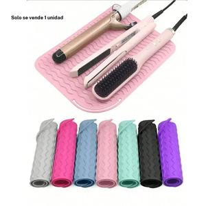 Cubierta de Silicona Resistente al Calor de Gran Tamaño, Herramienta de Estilismo Portátil para Viaje, Adecuada para Rizadores, Planchas y Alisadores