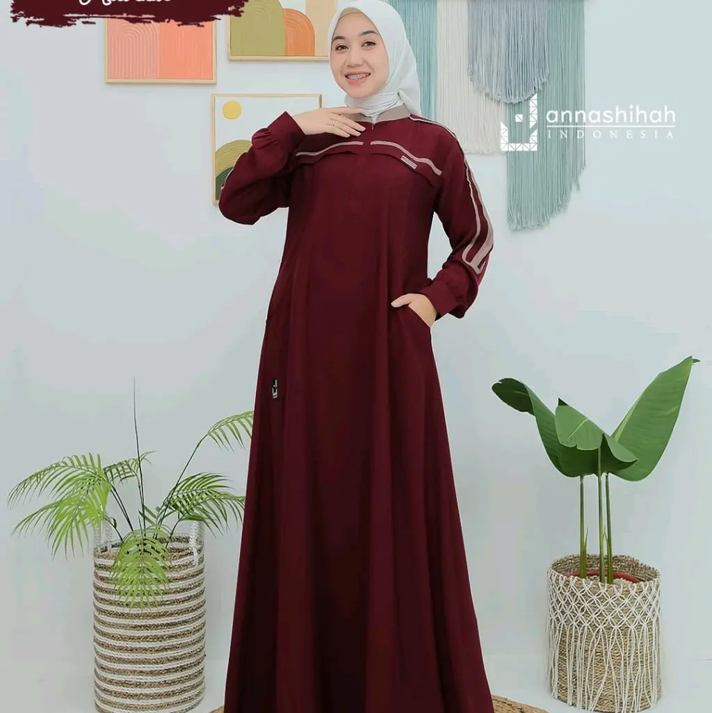 GAMIS ALULA BY ANNASHIHAH/ GAMIS SIMPLE  YORIS SUPER FLOWLY BISA COD.BAYAR