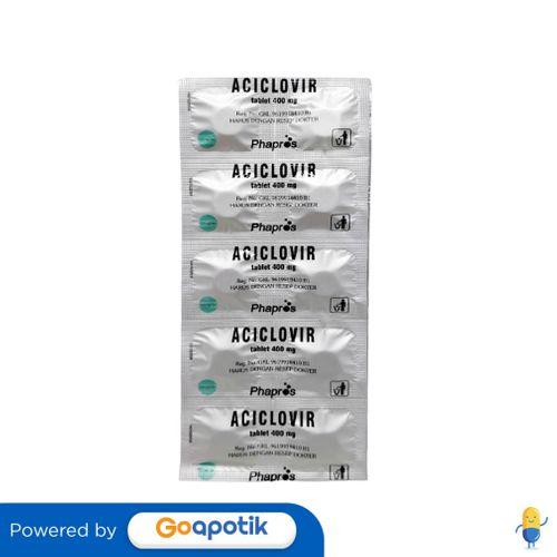 ACICLOVIR PHAPROS 400 MG STRIP 10 TABLET