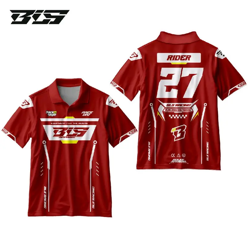 BLS Kaos Jersey Polo Rider Full Printing Bahan Dryfit Premium Quality - Sport 4