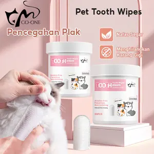 CO-ONE Tisu Gigi Kucing Tissue Anjing Pet Teeth Wipes Menghilangkan Karang Gigi Nafas Segar Mencegah Plak