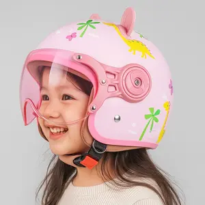 Helm Anak Bipplast Terbaru Kaca Warna Lucu Keren Aksesoris Panda Motif Karakter SNI
