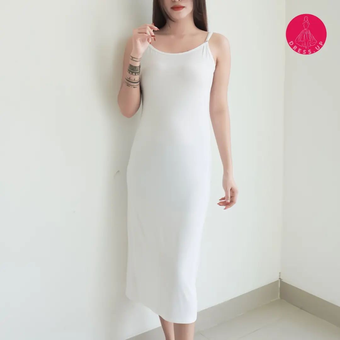 [DRESS.UP] DR824 Dress Panjang Polos Sexy Korean Style Rayon Spandex Casual Bodycon