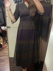 ALTHREE Clothing - RIANI Dress Katun Stretch Motif Ulos Wanita Nyaman Casual