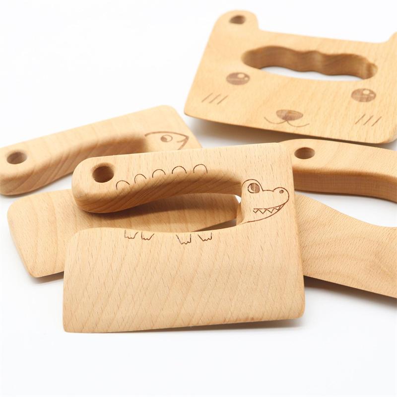 Mini Wooden Kid Knife Wooden Knife Cutting Fruit Salad Toy Kids Kitchen Tools Childrens Kitchen Tools 7