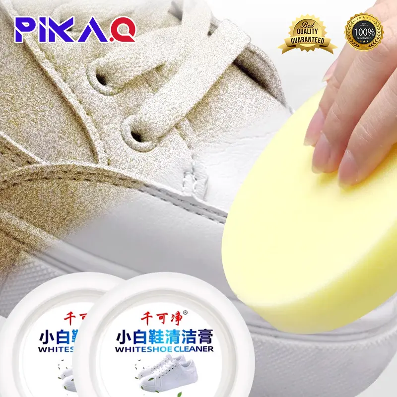 Krim Pembersih Kasut, Putih, Penghilang Noda Kasut, Pembersih Kasut, Untuk Sneaker Putih, Gel Pembersih Pemutih, Dengan Span Lap