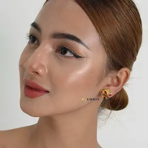 347 Anting Alpaka Subeng Alapaka Aksesoris Wanita Elegan & Nyaman untuk Pesta & Sehari-hari Anting Lapis Emas Sumpel alpaka Earrings Perhiasan Perak Hadiah