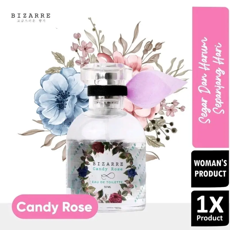 PARFUM EAU DE TOILETTE BIZARRE 50 ml/ MINYAK WANGI/ EDT SPRAY TAHAN LAMA/ Parfum/ Wangi/ Tahan Lama/ Wanita/ Pria/ Segar dan Harum/ Wanita/ Perfume 3