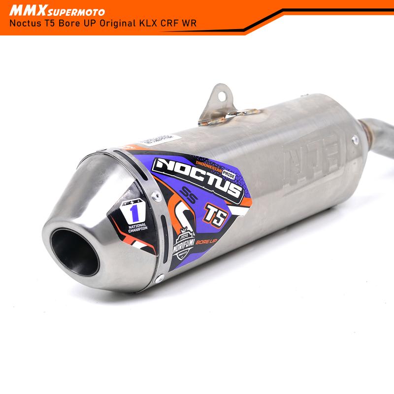 NORIFUMI NOCTUS T5 & T4 Original Knalpot CRF 150 KLX 150 WR 155 Type STD & Bore Up Full Stainless Suara Ngebas Adem 5