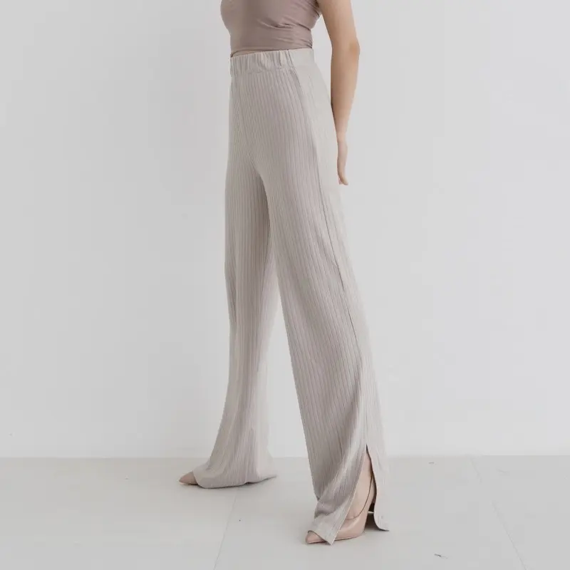 ZEE Knit Pants - Celana Knit Hornet - Cullote Pants Slit 2