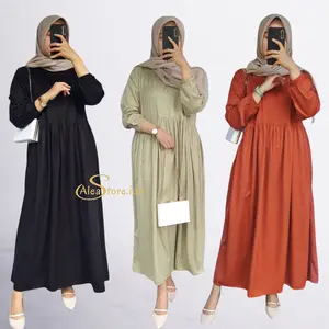 SHAFA MIDI DRESS BUSUI DAN NONBUSUI // SIMPLE WARNA PASTEL BUSUI DAN NONBUSUI