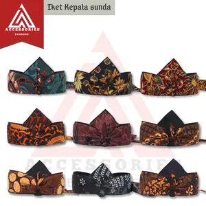 Iket kepala sunda anak & dewasa blangkon model bolong udeng batik hitam topi laki laki terbaru