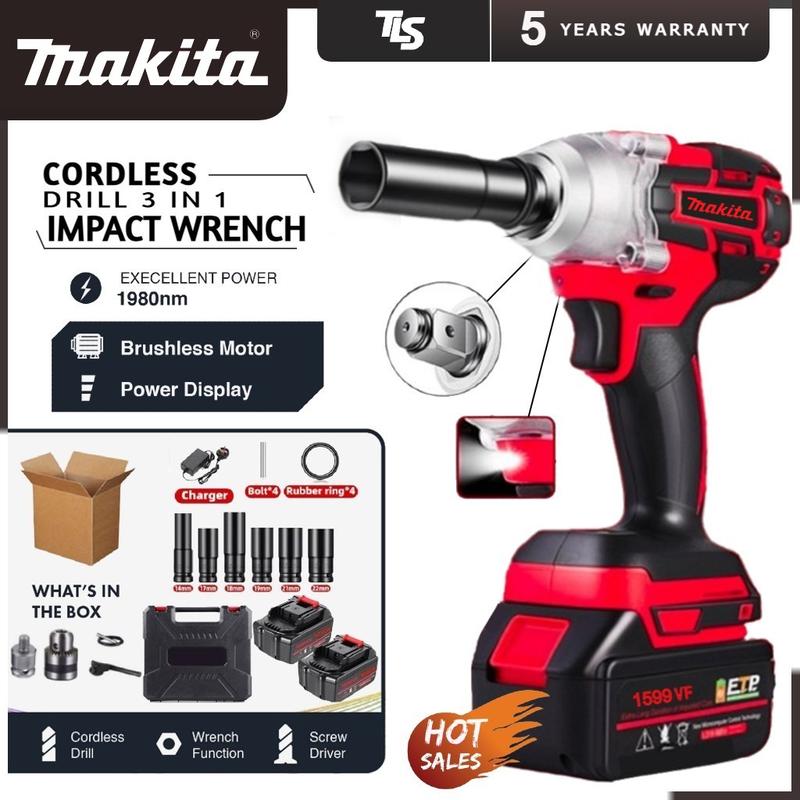 MIKITA Cordless Impact Wrench Electric Wrench Drill Tool Gun - TikTok ...