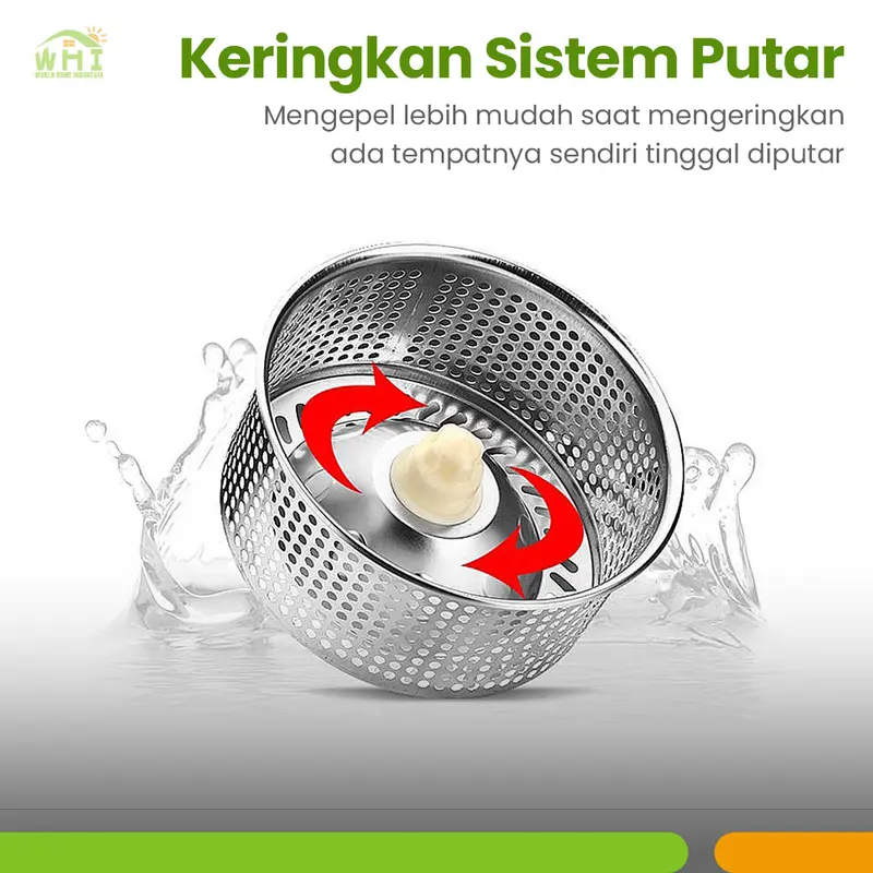 WHI X JORDI ONSU Alat Pel Lantai Ultra Pel Putar Pel Mop Tanpa Peras Tangan Kain Pel Lembut Ember Plastik 5