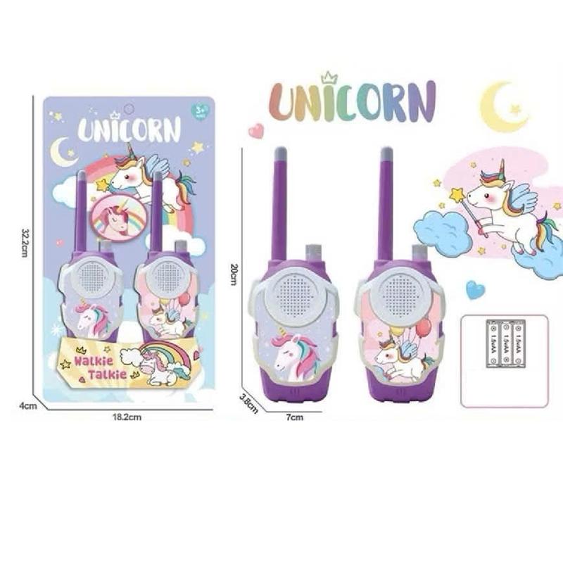 (Tặng Pin) Bộ Đàm Đồ Chơi Liên Lạc Hoạt Hình - Pony, Kuromi, Unicorn Đa Chiều 2 Kênh Cho Bé