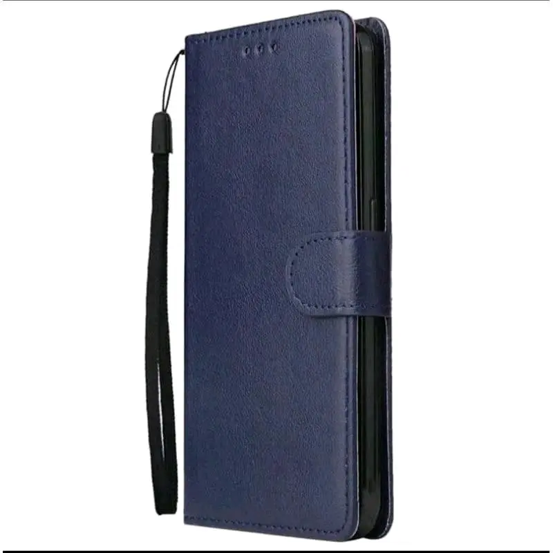 Case Untuk Vivo Y19S Flip Cover Wallet Leather Casing Dompet Kulit ( Case Untuk Vivo Y19S ) Slot Card Warna Hitam, Merah, Biru, Coklat Brown Silikon Black Smartphone Penutup 5