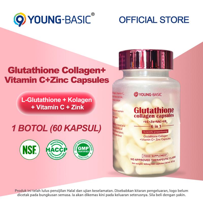 9YOUNG-BASIC Glutathione Collagen+Vitamin C+Zinc Capsules, 6 - TikTok ...