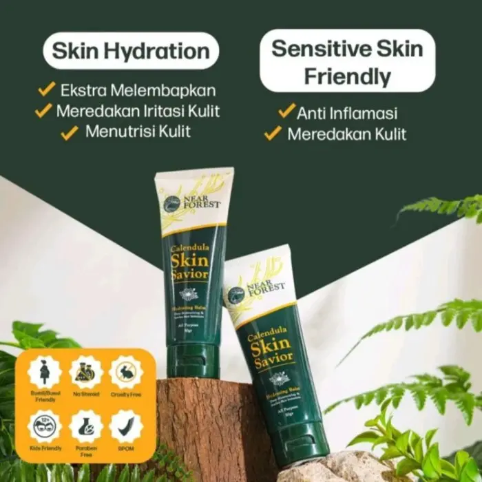 ORIGINAL NEAR FOREST CALENDULA SKIN SAVIOR HYDRATING BALM LOTION KRIM GATAL EKS