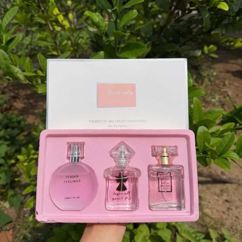 SET 3 CHAI Nước Hoa Nữ Butterfly Girl Cao Cấp Combo 3 Chai Nước Hoa Nữ Ngọt Ngào Quyến Rũ 30ml Chai