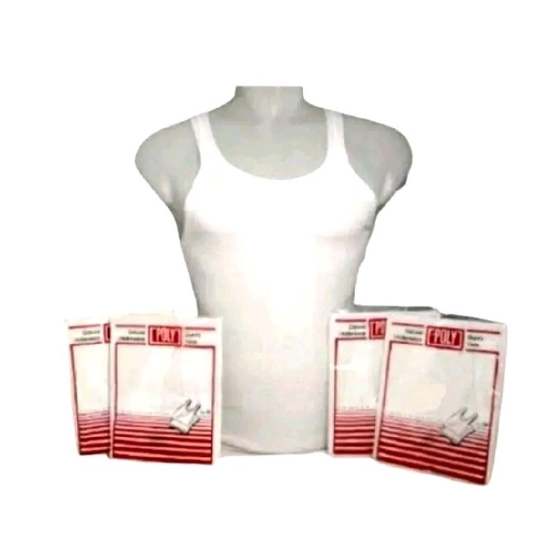 6 pcs lebih hemat / 3 pcs harga normal singlet poly original dalaman pria / atasan ,  dewasa, smp, smu viral murah 2025/2026 1