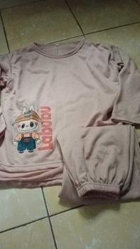 Product Review of Setelan Kaos Anak Perempuan Celana Panjang Labubu Fashion untuk Usia 4-13 Tahun Baju from A**0 0