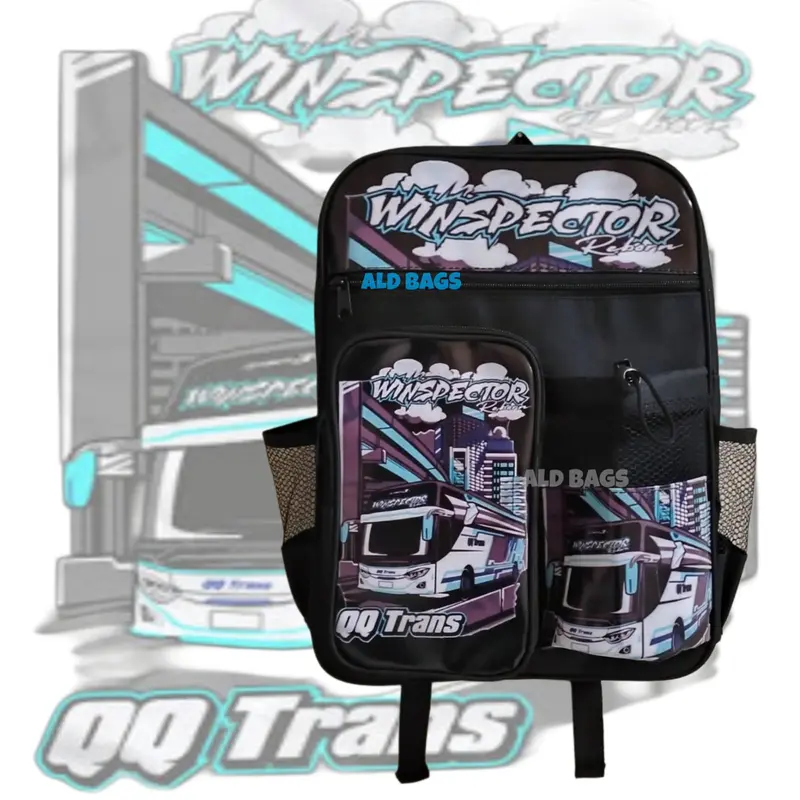 Tas sekolah anak laki laki - tas viral bus winspector - ransel anak kekinian - ransel anak tk sd bonus jam Fashion 2