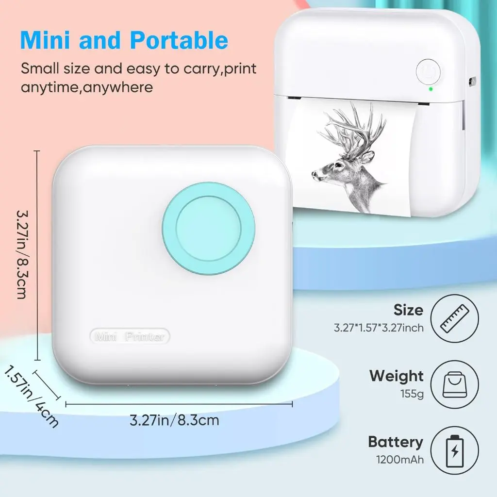 【SG stock】M2 Label Printer Portable Thermal Printer for Waybill Photo Sticker Inkless Mini Printer