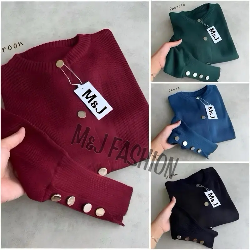 Atasan Wanita Cardigan rajut polos lengan panjang kancing bahan lembut / starla cardigan kancing gold tebal premium Sweater