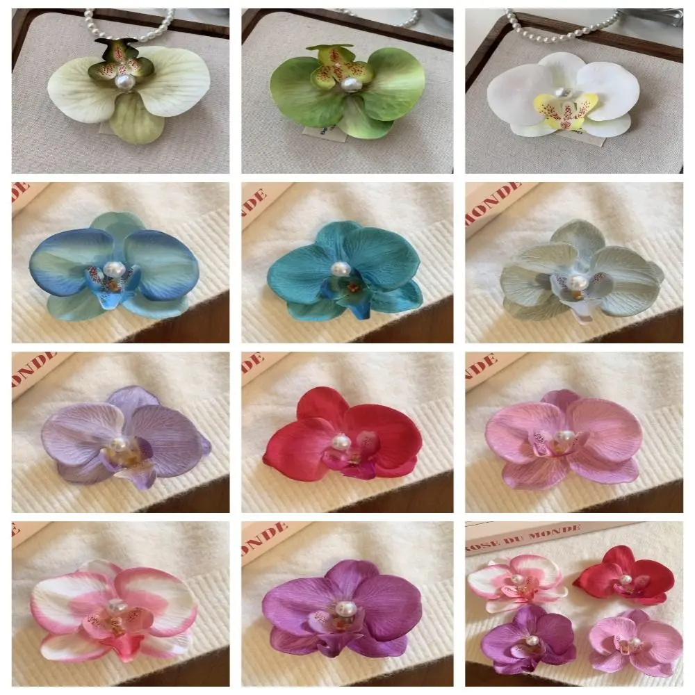 Kẹp Tóc Hoa Lan, Màu Hồng Dễ Thương, Phụ Kiện Tóc, Đồ Trang Trí Tóc, Kẹp Tóc Hoa Lan, cài tóc, Kẹp Tóc Bên, Kẹp Tóc Bohemia, Thích Hợp Cho Cô Dâu