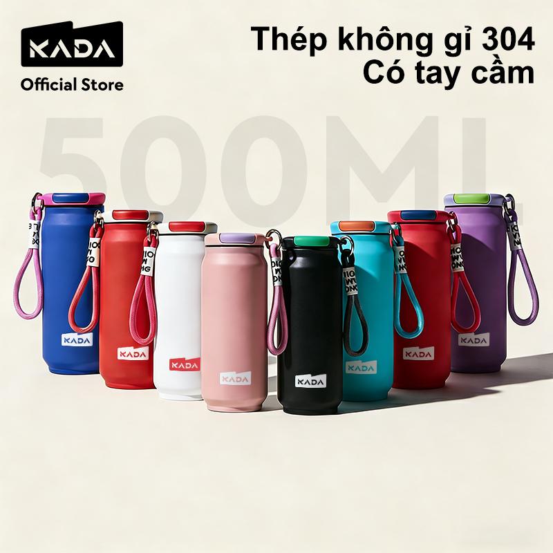 KADA Bình Giữ Nhiệt 480ml Ly Giữ Nhiệt Thiết Kế Dạng Lon - Giữ Nóng 6H/Lạnh 12H, Nắp Chống Tràn, Thép Không Gỉ 304 - Phù Hợp Văn Phòng & Thể Thao Cốc Giữ Nhiệt Chống đổ, Chống Rò Rỉ Thiết Kế đẹp, Trendy Dùng đi làm, miệng uống thẳng