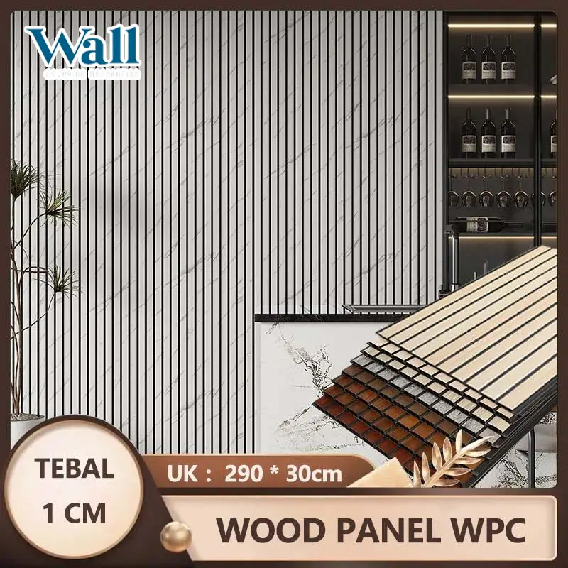 Woodpanel Dekorasi Rumah Mewah Wallpanel 300cmx30cmx10mm 2.9Meter Composite Echo Wood / Wood Panel WPC / Wall Panel PVC / Wall Panel Premium Quality Composite Echo Wood Termurah Kayu Plastik Kamar