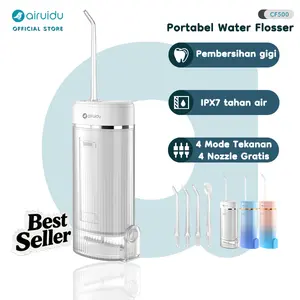 Airuidu Water Flosser Portabel Lipat! Oral Irrigator Elektrik Best Seller untuk Kebersihan Gigi & Mulut CF500