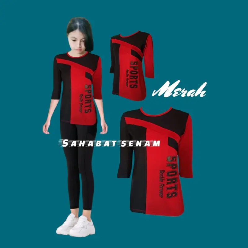 PROMO Gratis ongkir Baju kaos atasan senam bahan melar lembut dan elastis Sport 4