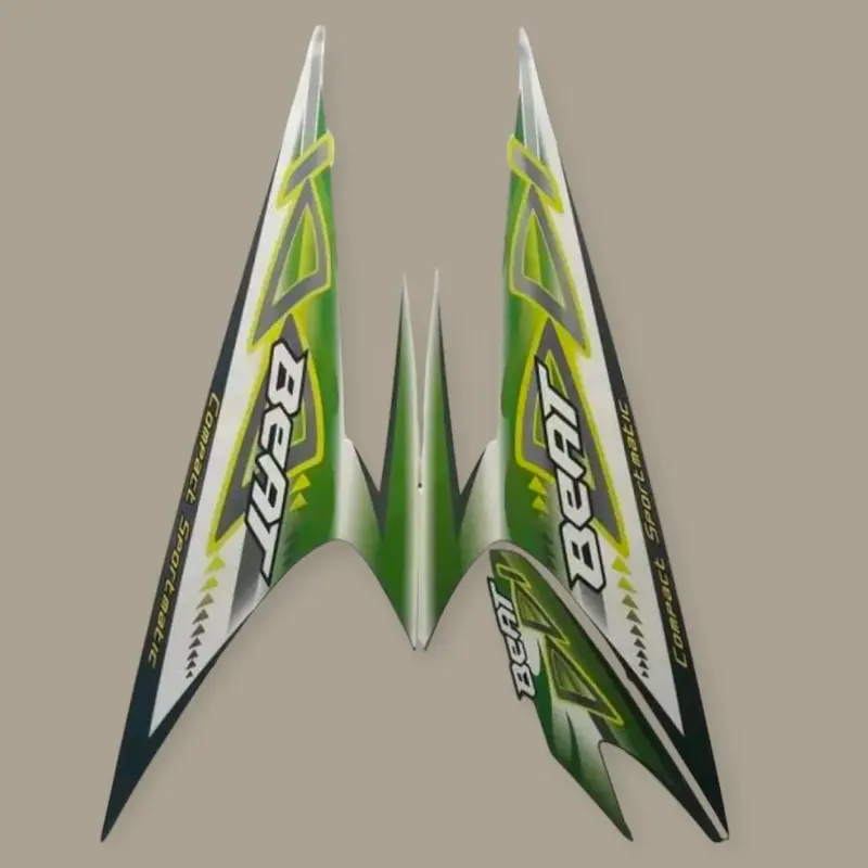 STIKER STRIPING MOTOR BEAT KARBU 2012 PUTIH HIJAU Motorcycle 0