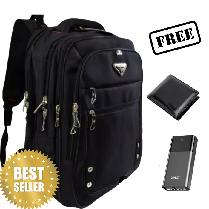 (BANYAK BONUS)Tas Polo Milano Impor Tas Ransel pria PM240-18'' Polyester Nylon 0riginal/Tas Ransel Pria Wanita /Tas Sekolah/Tas
