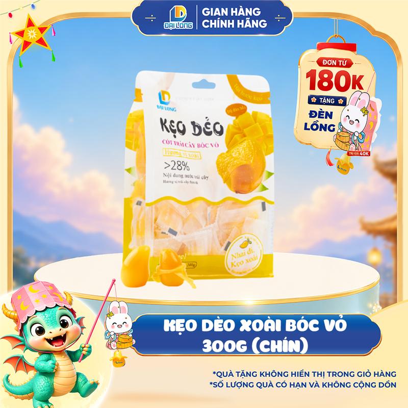 Kẹo dẻo xoài bóc vỏ Đại Long trung thu chiết xuất từ nước trái cây thơm ngon ăn…