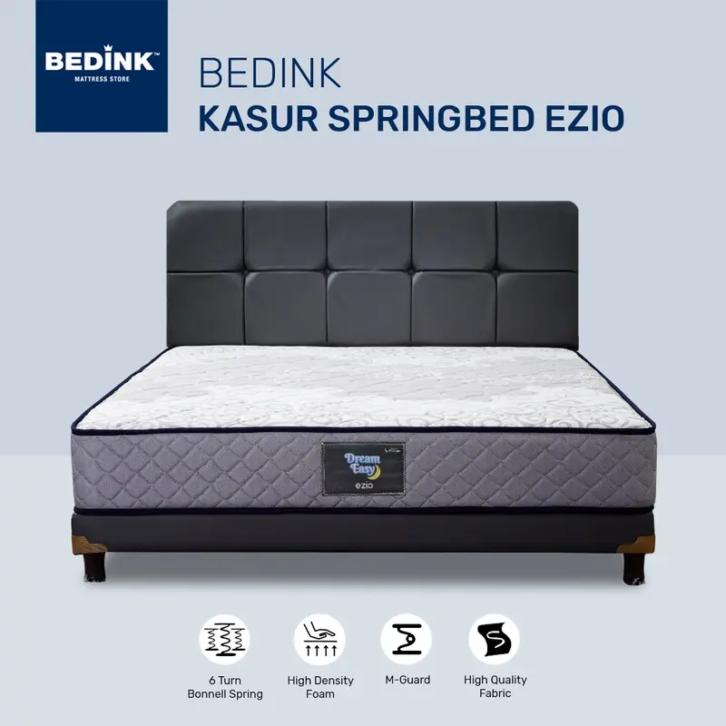 BEDINK Kasur Springbed Ezio - Mattress Only Busa Furniture Tebal 24cm 90x200 sd 200x200 premium 6
