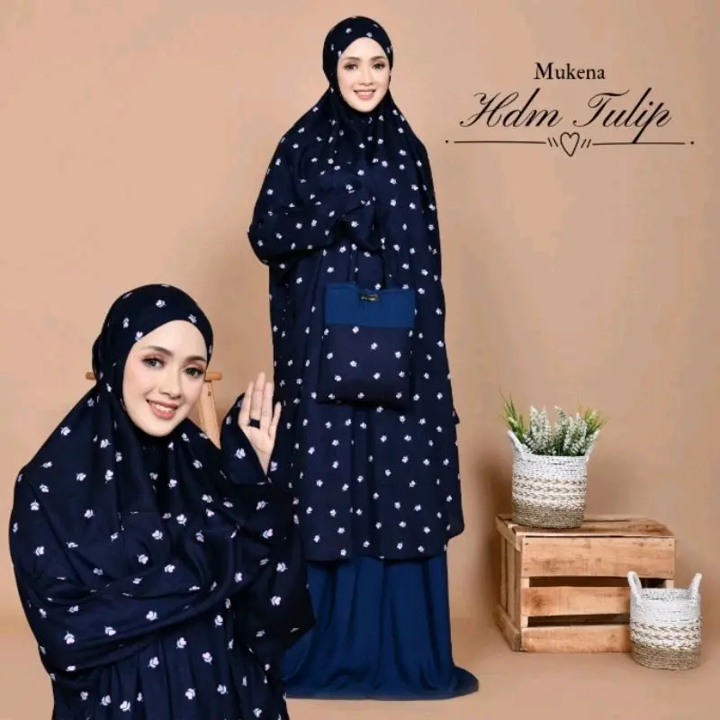 Mukena Bali Tunik Berlengan HDM Tulip Super Jumbo 3