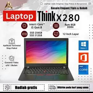 LAPTOP X260-X280 intel core i7 Gen 8 RAM 8GB/16GB SSD 256GB/512GB  Layar 12 inci Windows 11 Pro  Mulus Berkualitas Bergaransi Murah untuk Pelajar Sekolah