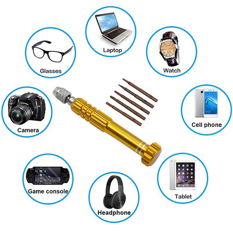Product Introduction of 6 in 1 Multi-Function Screwdriver Set Mobile Phone Watch Glasses Disassembly Tool Notebook Repair Tools Repair Accessory 66