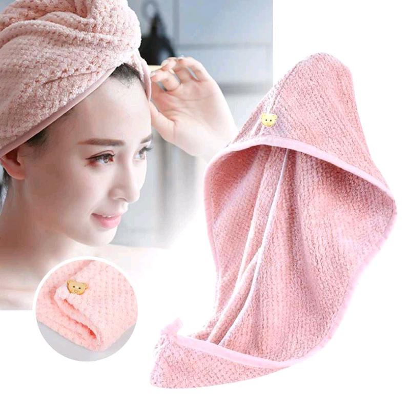 ERDONG Handuk Pengering Rambut Kepala Hair Wrap Drying Microfiber ...