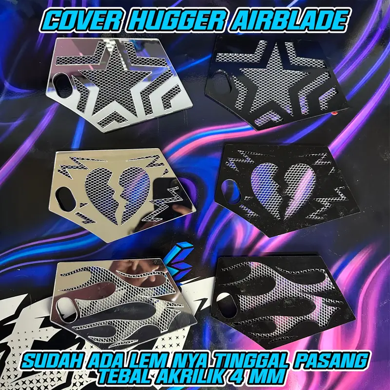 Akrilik Cover Tutup Hugger Airblade Model Jaring Vario Led New 125/150, Led Old, Kzr 0