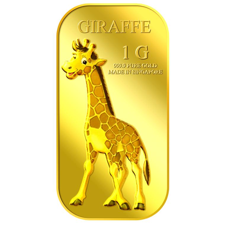 999.9 Pure Gold | 1g Giraffe (Male) Gold Bar 0