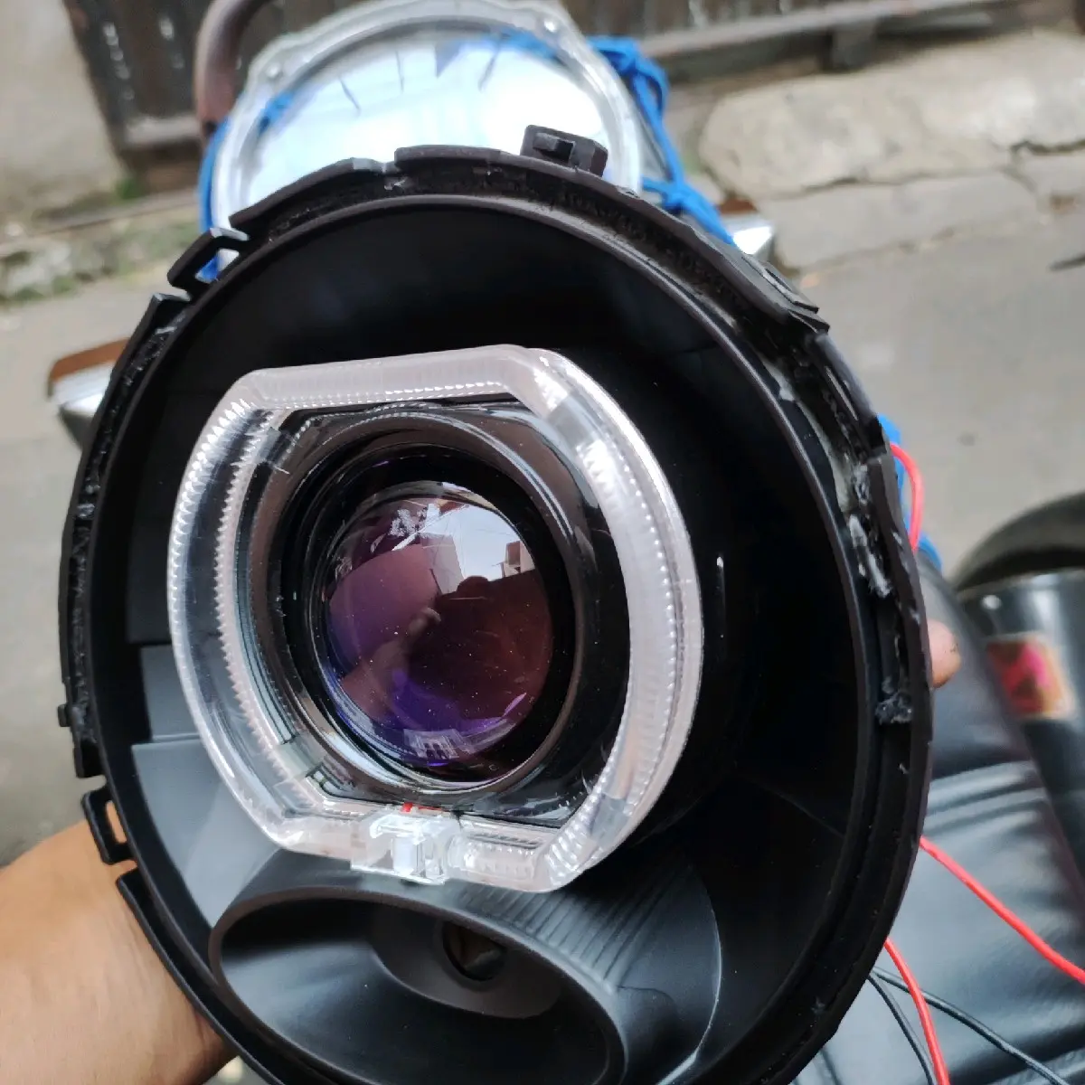 Reflektor biled Rx king peredam bulat scorpio pnp biled 2,5 inchi set mika bahan original yamaha