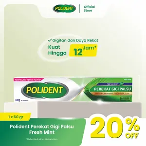 Polident Perekat Gigi Palsu Fresh Mint 60gr