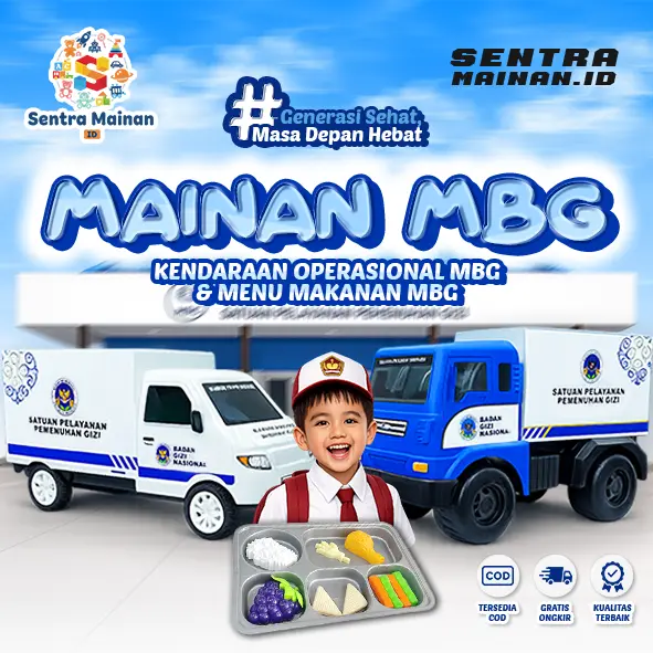 Sentra Mainan Edukasi Truck Makanan Ompreng MBG Mobil MBG Menu MBG Mainan Anak Hadiah Anak